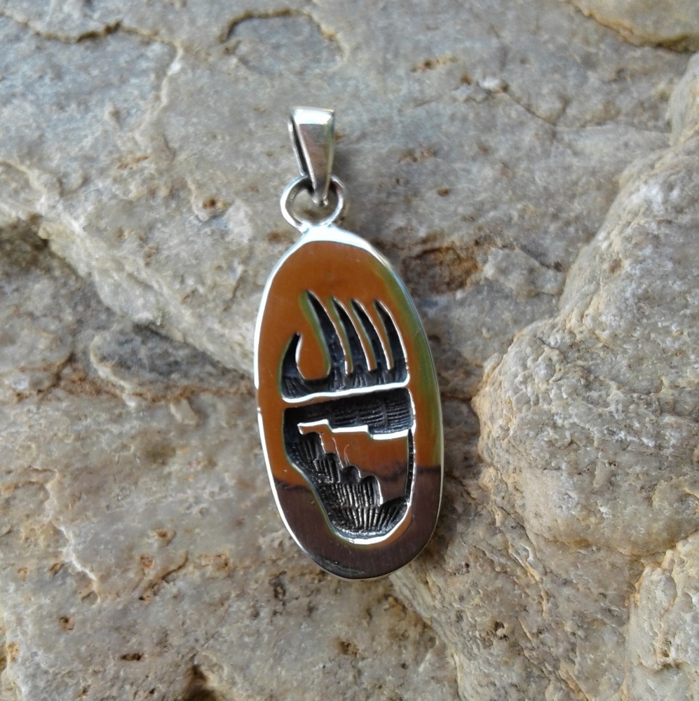 Sterling Silver Bear Claw Pendant